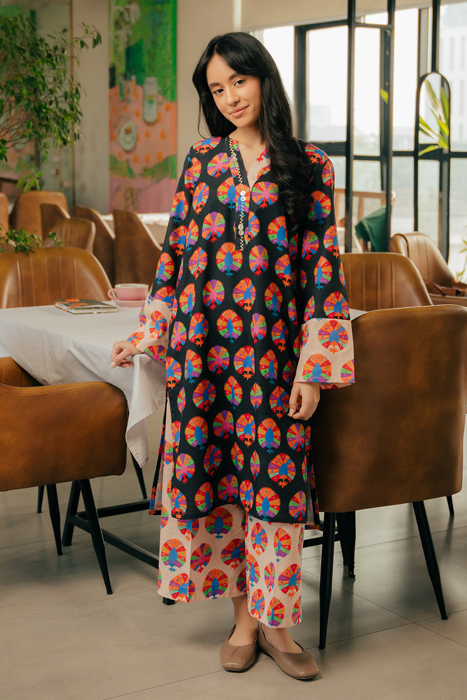 2 PIECE PRINTED KHADDAR SUIT (PRET)