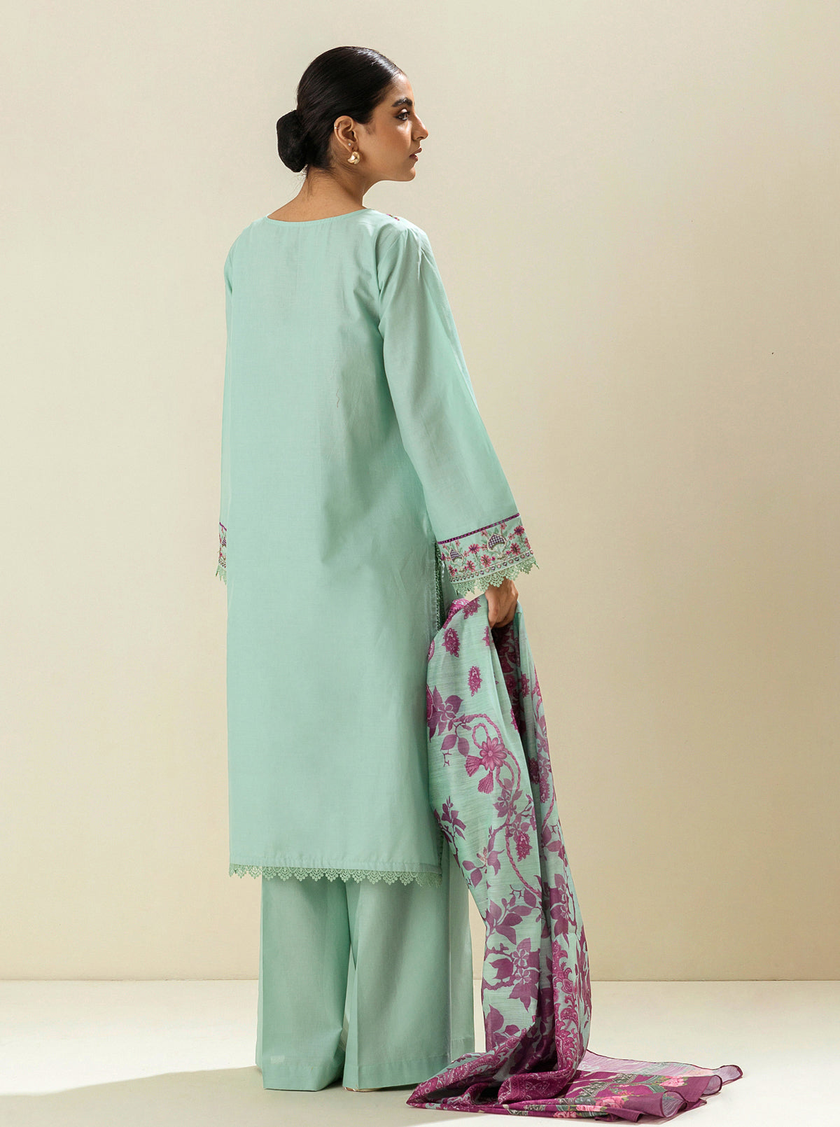 3 PIECE - EMBROIDERED LAWN SUIT - POLYNYA SEASON MORBAGH SU_23   