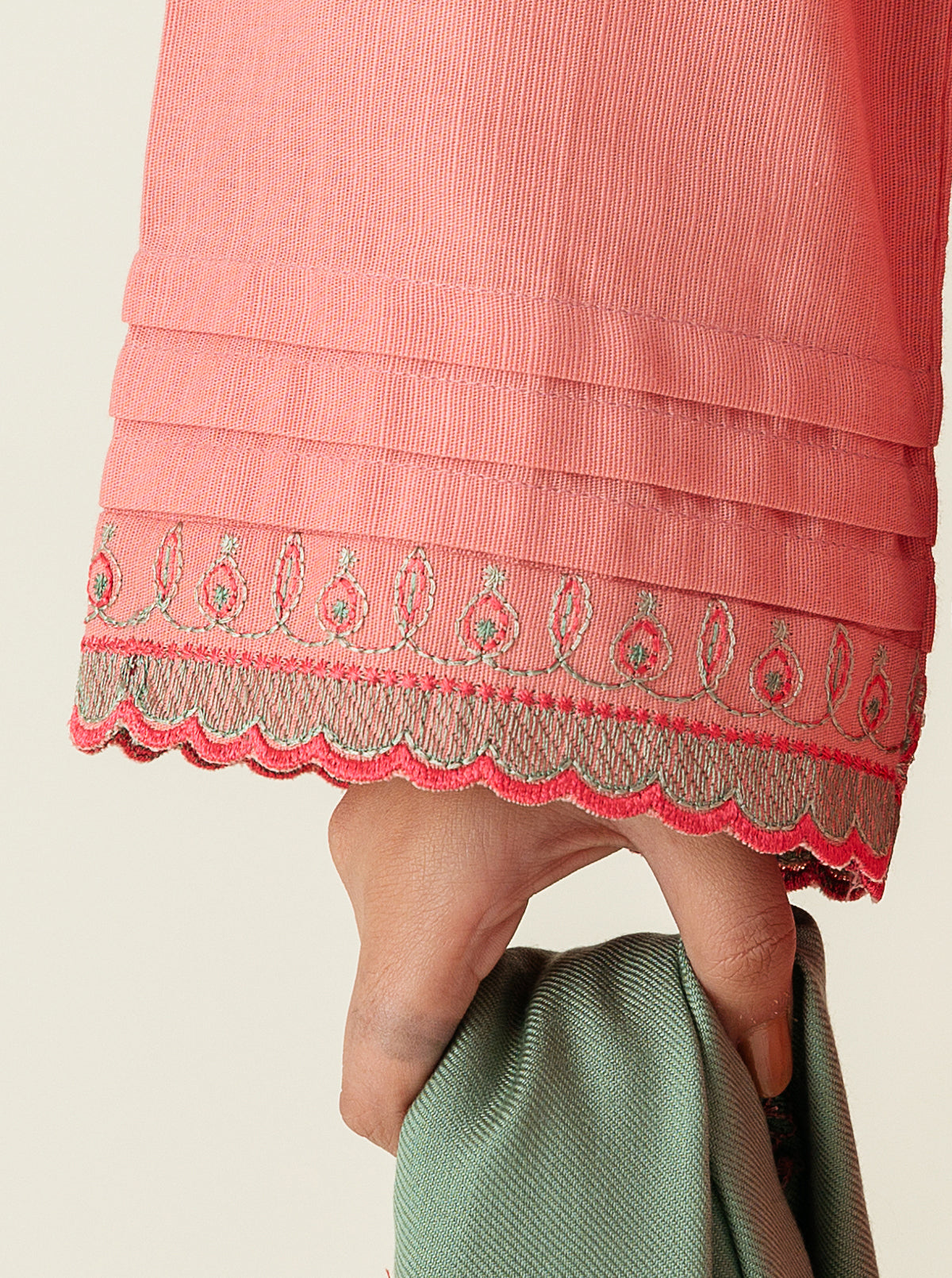 3 PIECE - EMBROIDERED  KHADDAR SUIT - PINK SHADOW MORBAGH WN_22   