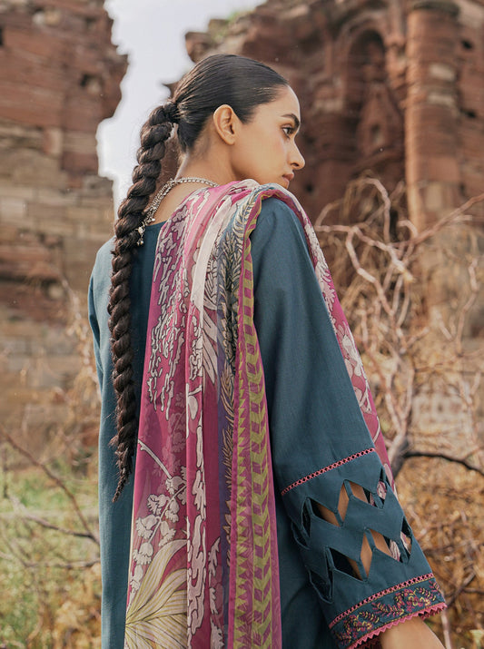 3 PIECE - EMBROIDERED KHADDAR SUIT - VEIDANT HEM MORBAGH WN_22   
