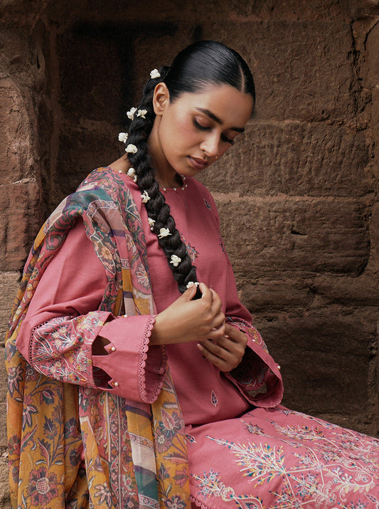 3 PIECE - EMBROIDERED KHADDAR SUIT - ZION MORBAGH WN_22   