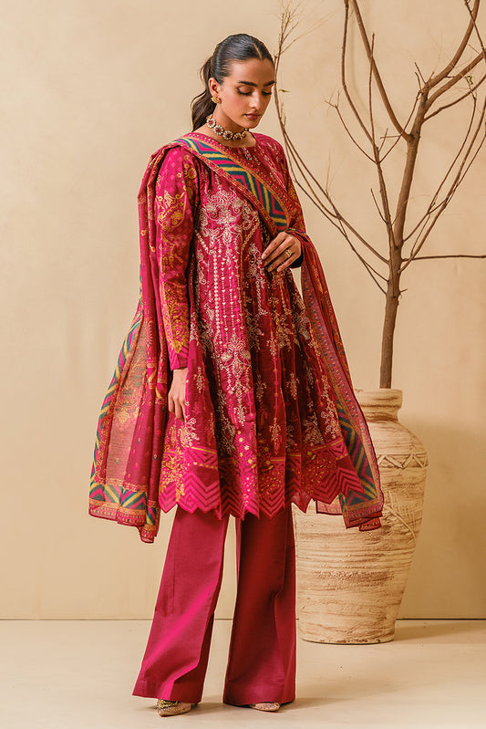 3 PIECE EMBROIDERED LAWN SUIT-PERSIAN HAZE (UNSTITCHED)