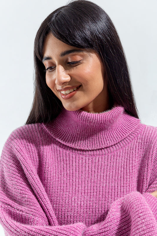 PINK SWEATER DRESS