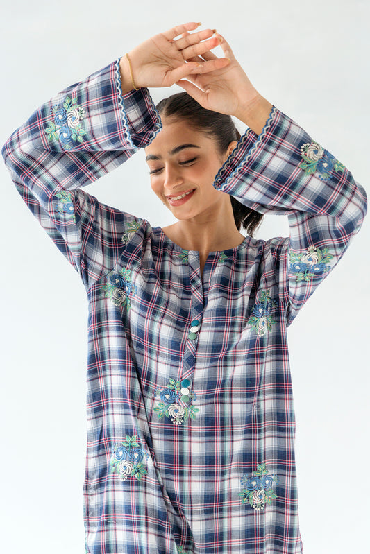 EMBROIDERED YARN DYED SHIRT (PRET)
