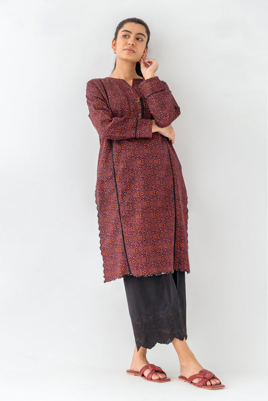 PRINTED KHADDAR SHIRT (PRET)