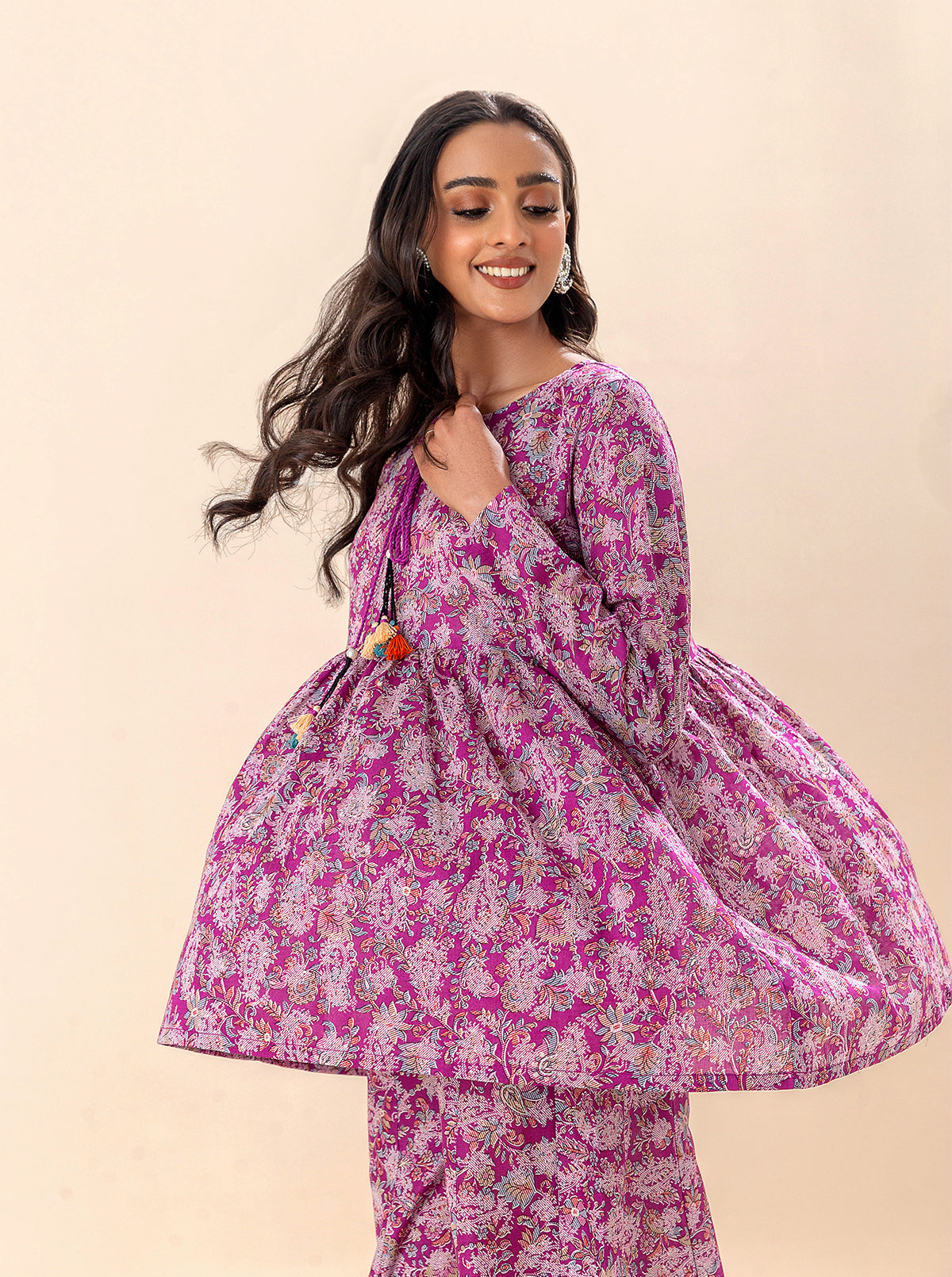 2 PIECE PRINTED LAWN SUIT-MAUVE MAGIC BT-MORBAGH SU_24   