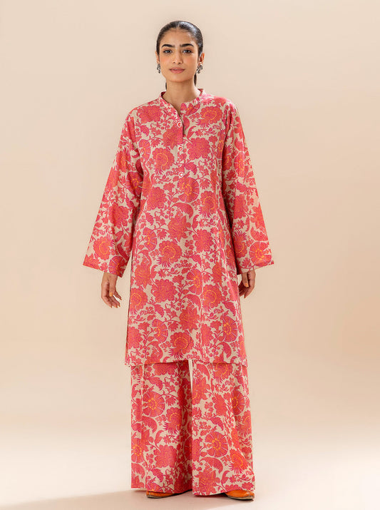 2 PIECE PRINTED LAWN -BLUSH GARDEN BT-MORBAGH SU_24   