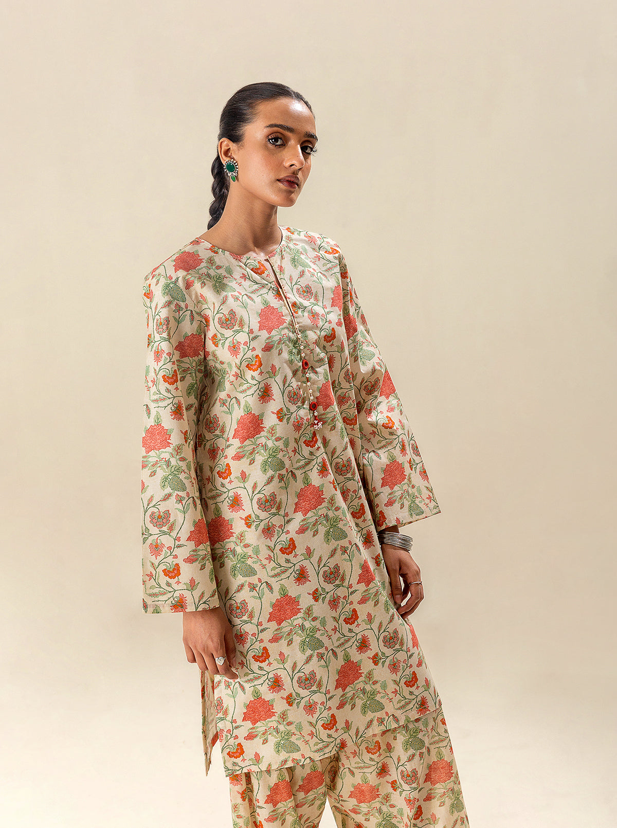 2 PIECE PRINTED SUIT-EVENING DEW BT-MORBAGH SU_24   