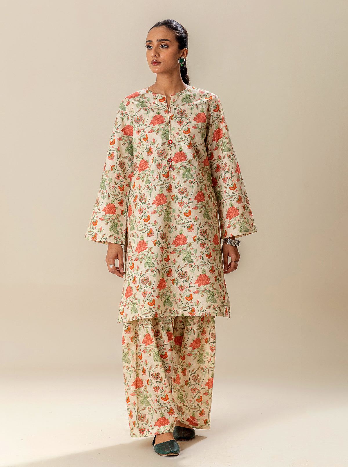 2 PIECE PRINTED SUIT-EVENING DEW BT-MORBAGH SU_24   