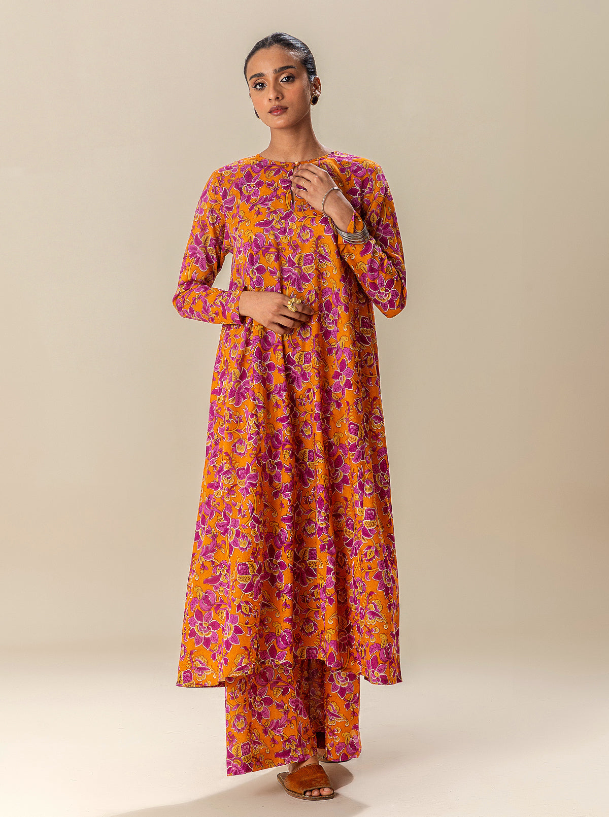 2 PIECE PRINTED SUIT-SUNSET CANDY BT-MORBAGH SU_24   