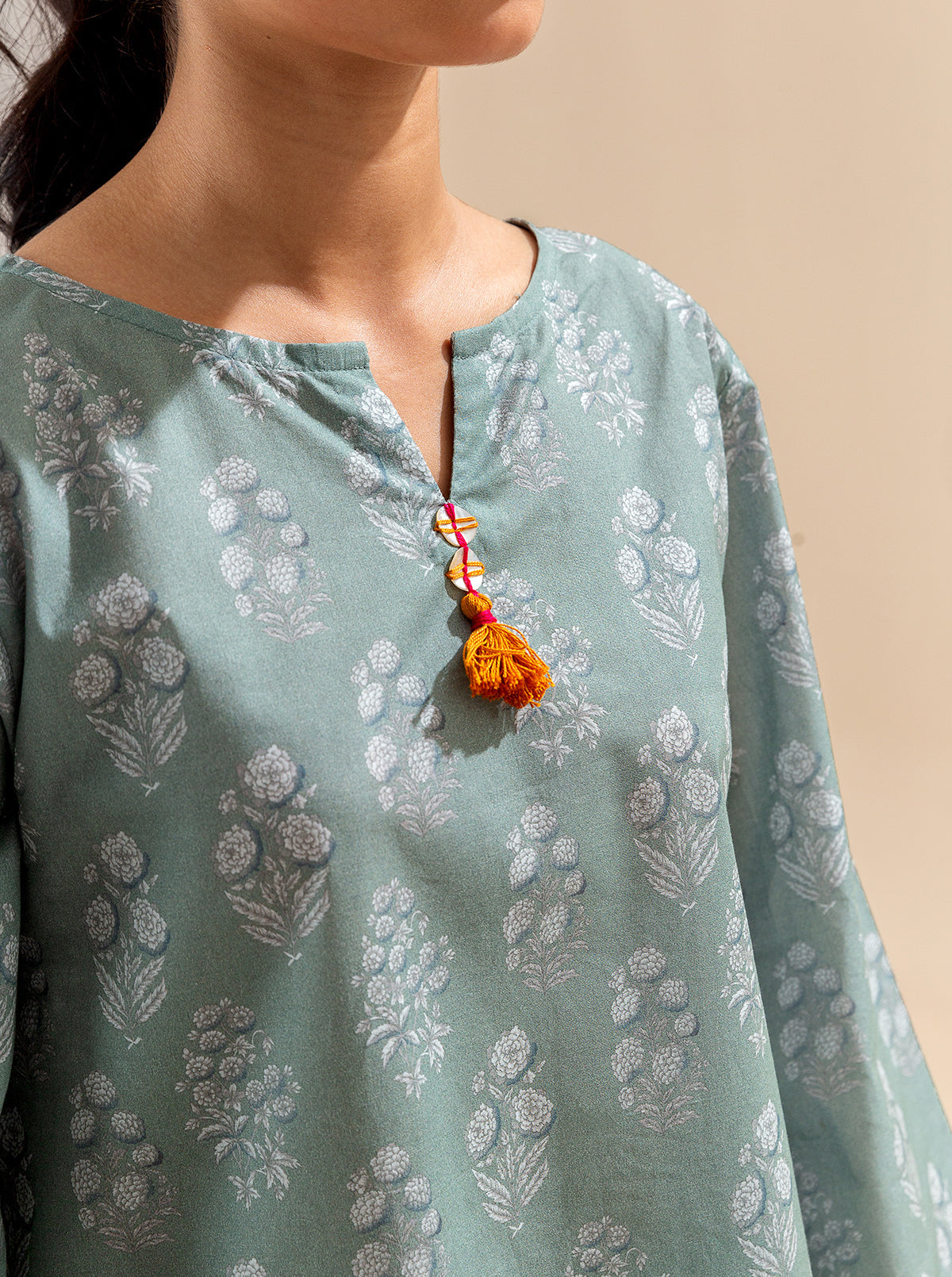 2 PIECE PRINTED LAWN -SLATE VERVE BT-MORBAGH SU_24   