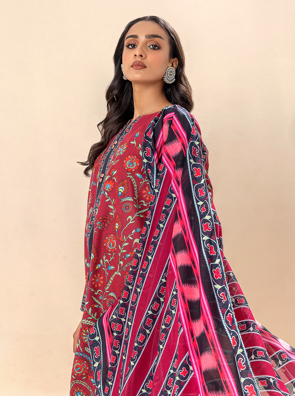 2 PIECE PRINTED LAWN SUIT-DAHLIA DRAGON BT-MORBAGH SU_24   
