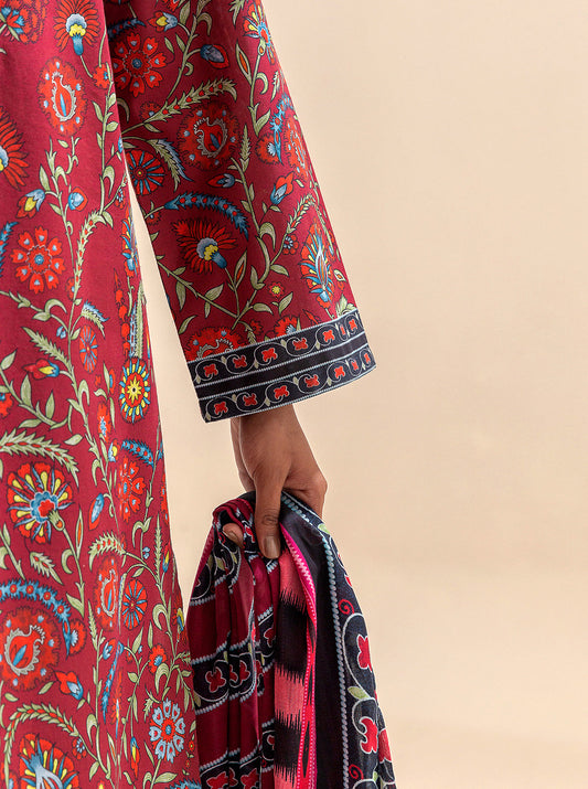 2 PIECE PRINTED LAWN SUIT-DAHLIA DRAGON BT-MORBAGH SU_24   