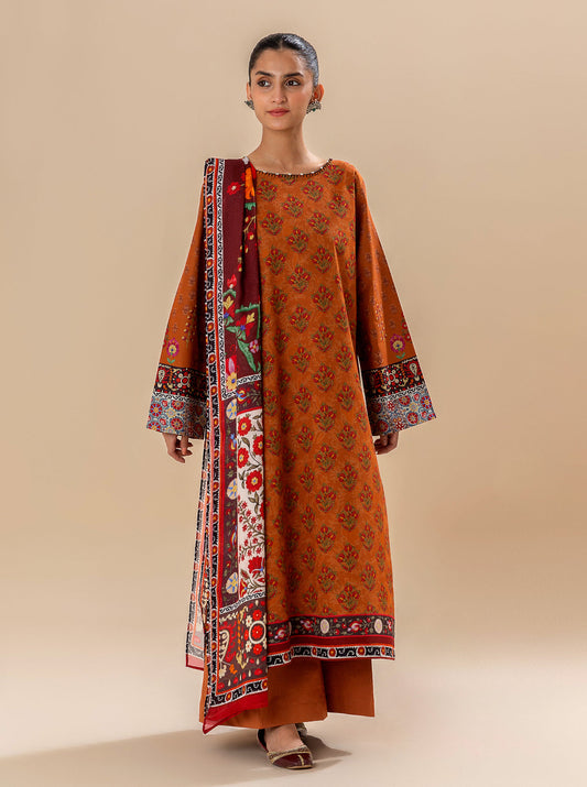 2 PIECE PRINTED LAWN SUIT-ROYAL FACADES (UNSTITCHED) BT-MORBAGH SU_24   