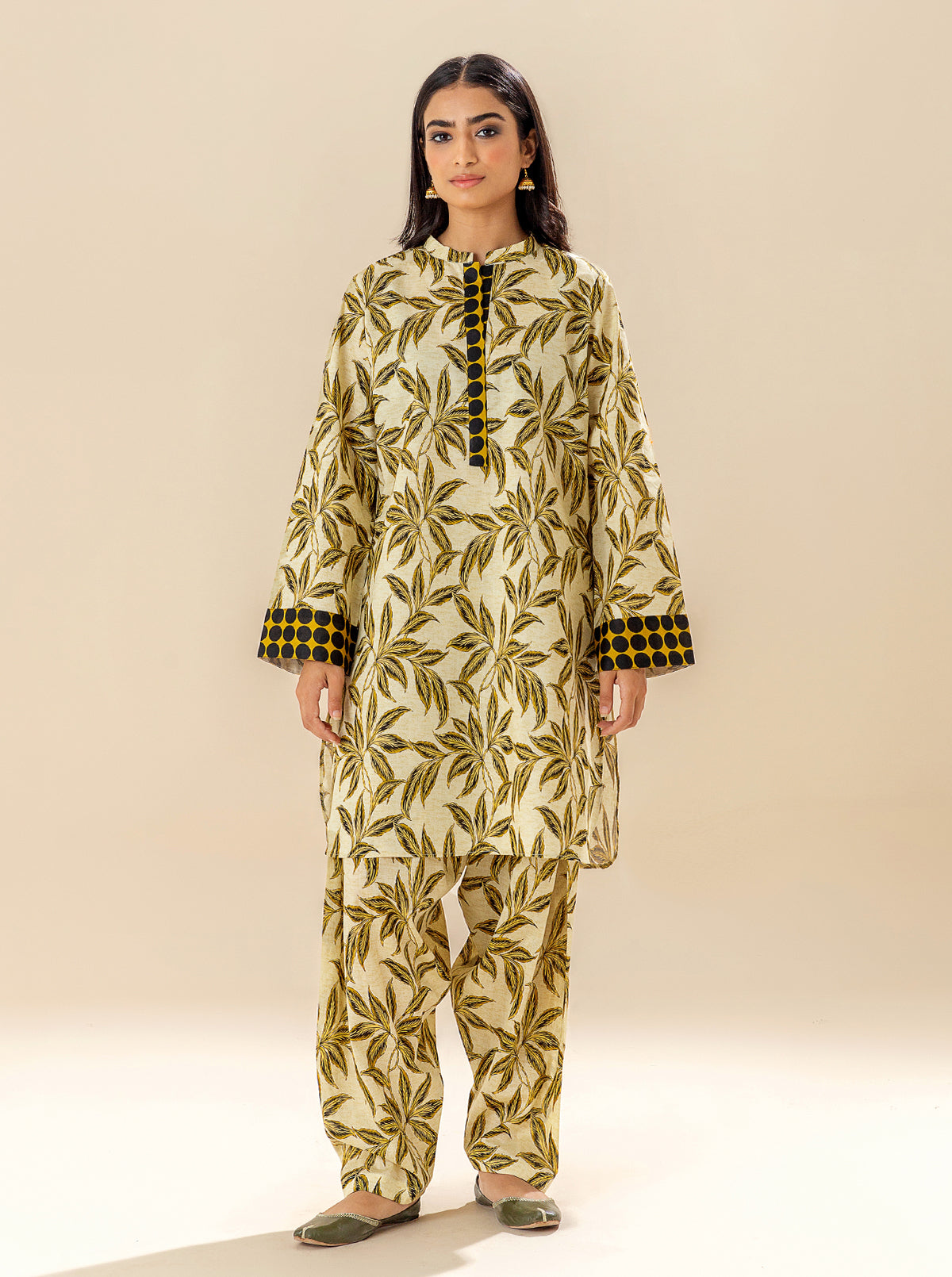 2 PIECE PRINTED LAWN SUIT - ROUGH FOLIAGE BT-MORBAGH SU_24   