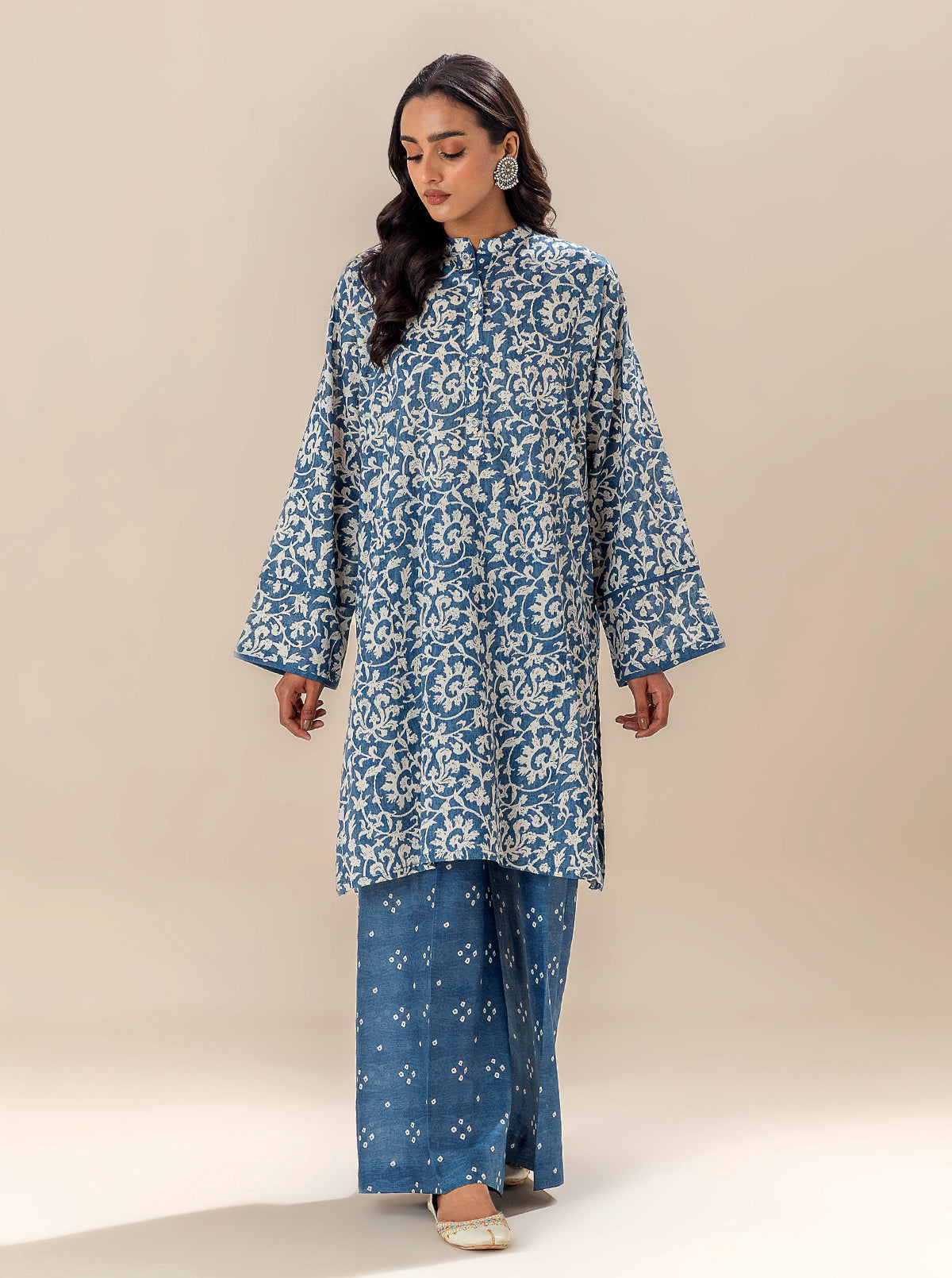 2 PIECE PRINTED LAWN SUIT-INDIGO DREAMS BT-MORBAGH SU_24   
