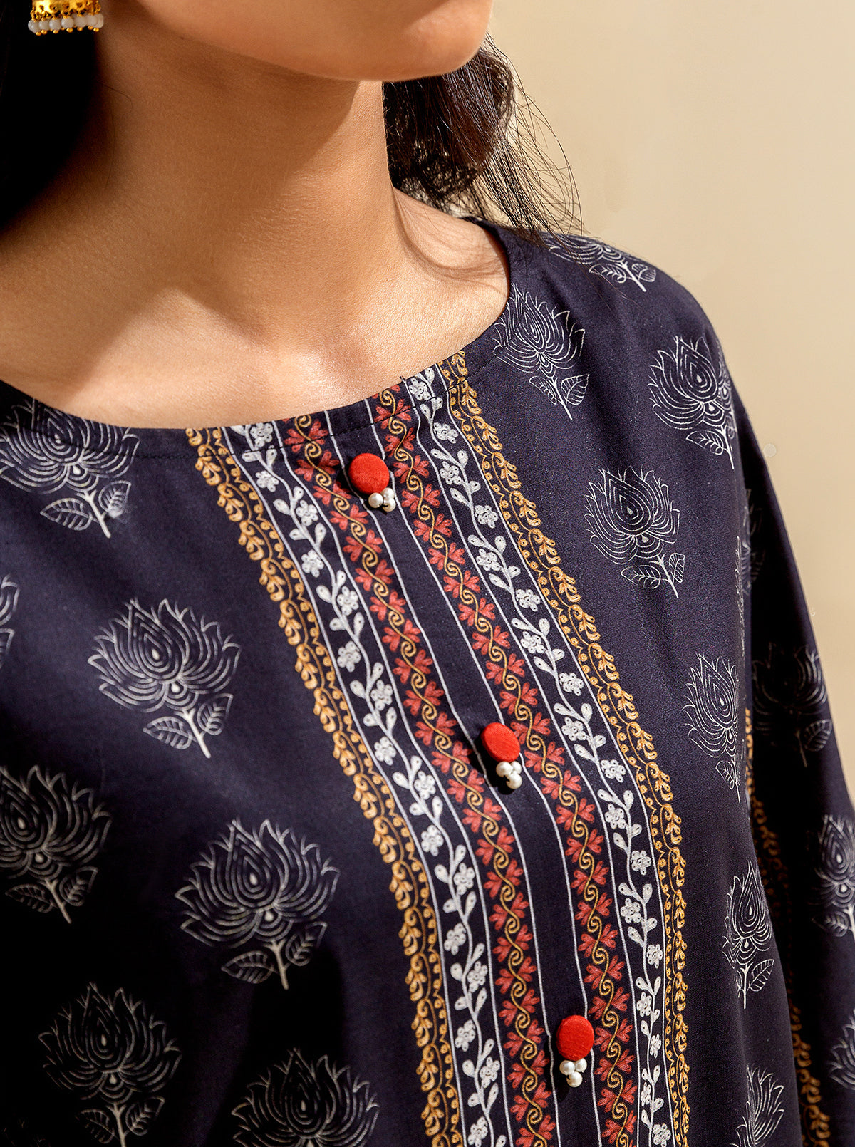 3 PIECE PRINTED LAWN SUIT - EBONY VISION BT-MORBAGH SU_24   