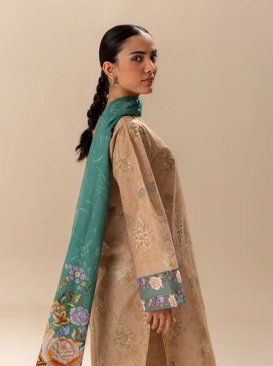 3 PIECE PRINTED LAWN SUIT-GLOWY SUN BT-MORBAGH SU_24   