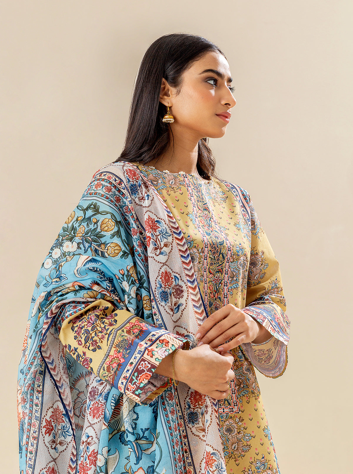 3 PIECE PRINTED LAWN SUIT BT-MORBAGH SU_24   