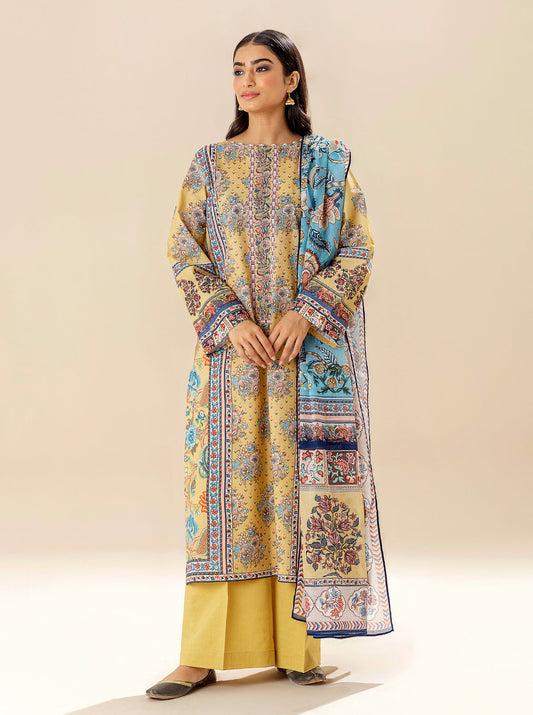 3 PIECE PRINTED LAWN SUIT BT-MORBAGH SU_24   