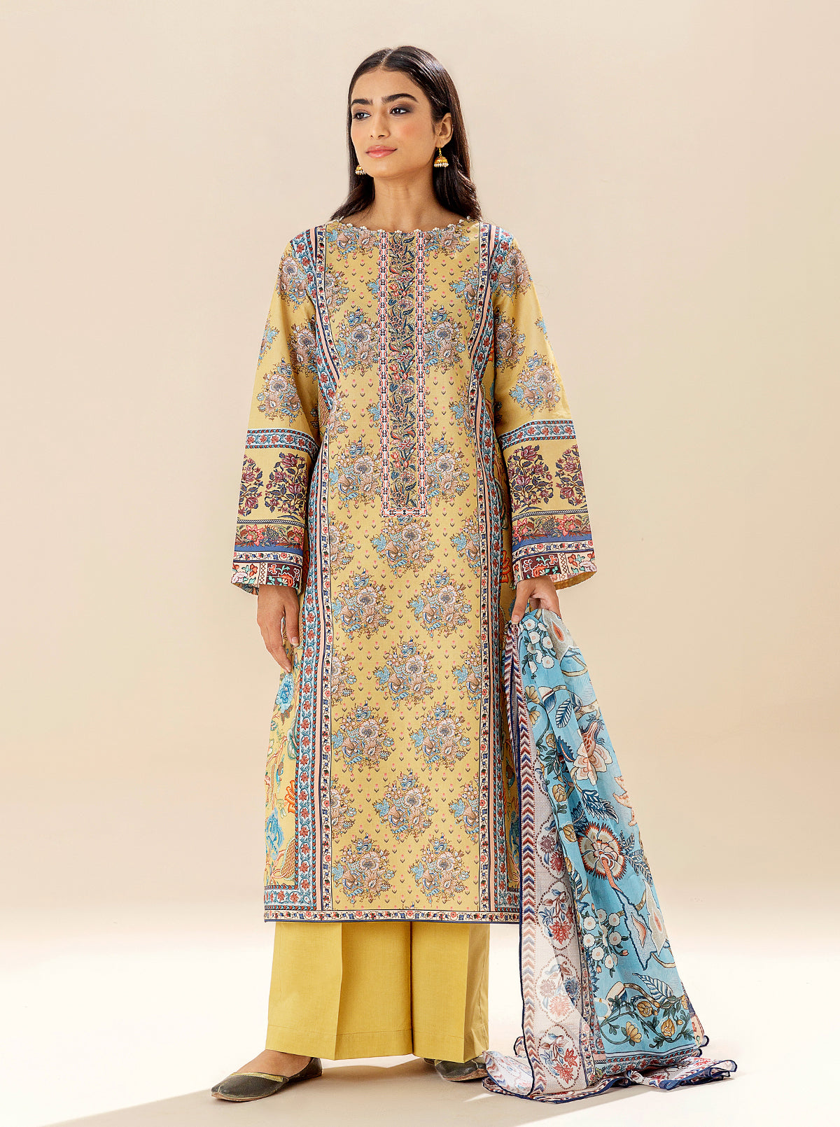 3 PIECE PRINTED LAWN SUIT BT-MORBAGH SU_24   