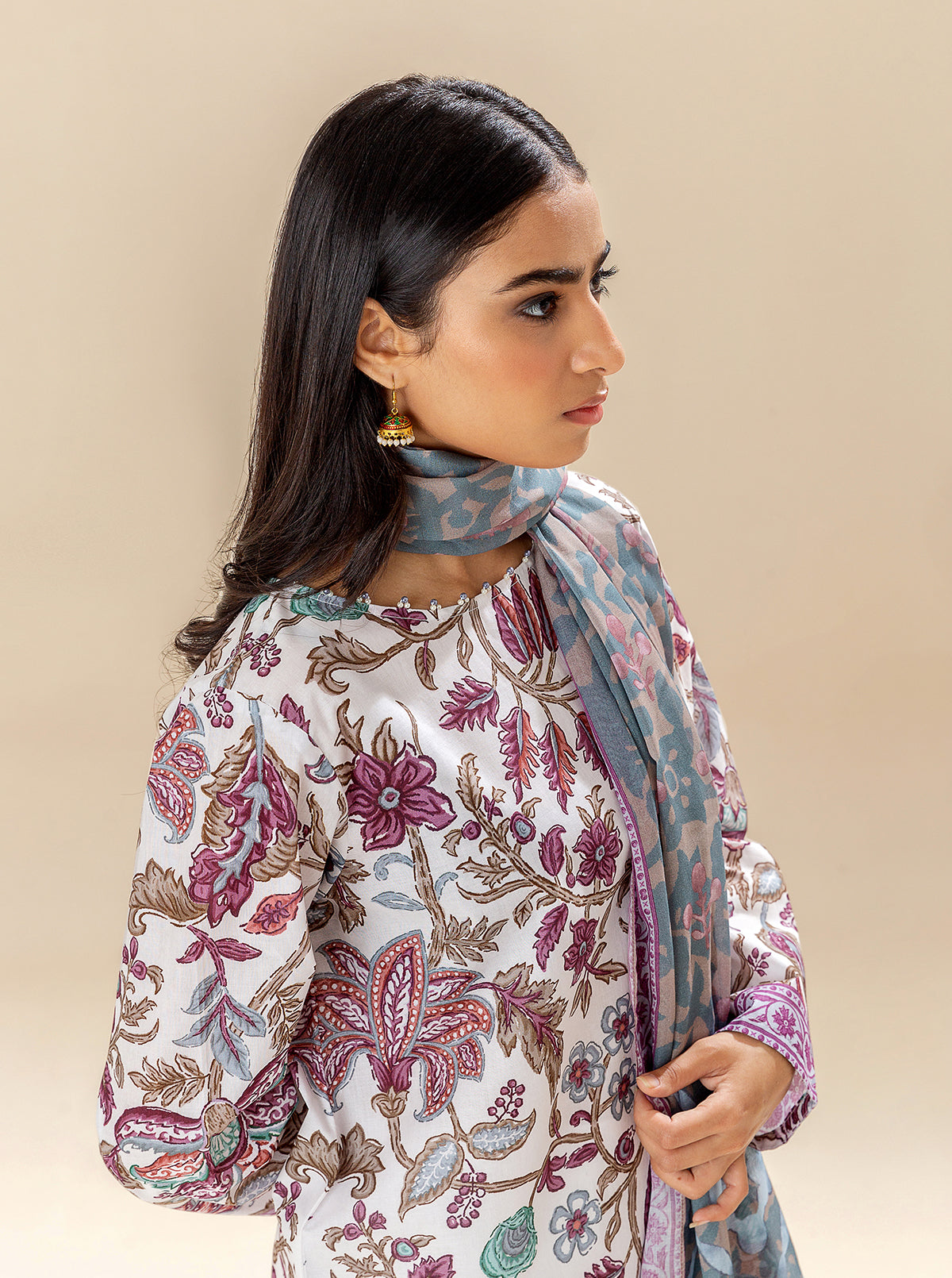 3 PIECE PRINTED LAWN SUIT - VIVID INTENSE BT-MORBAGH SU_24   