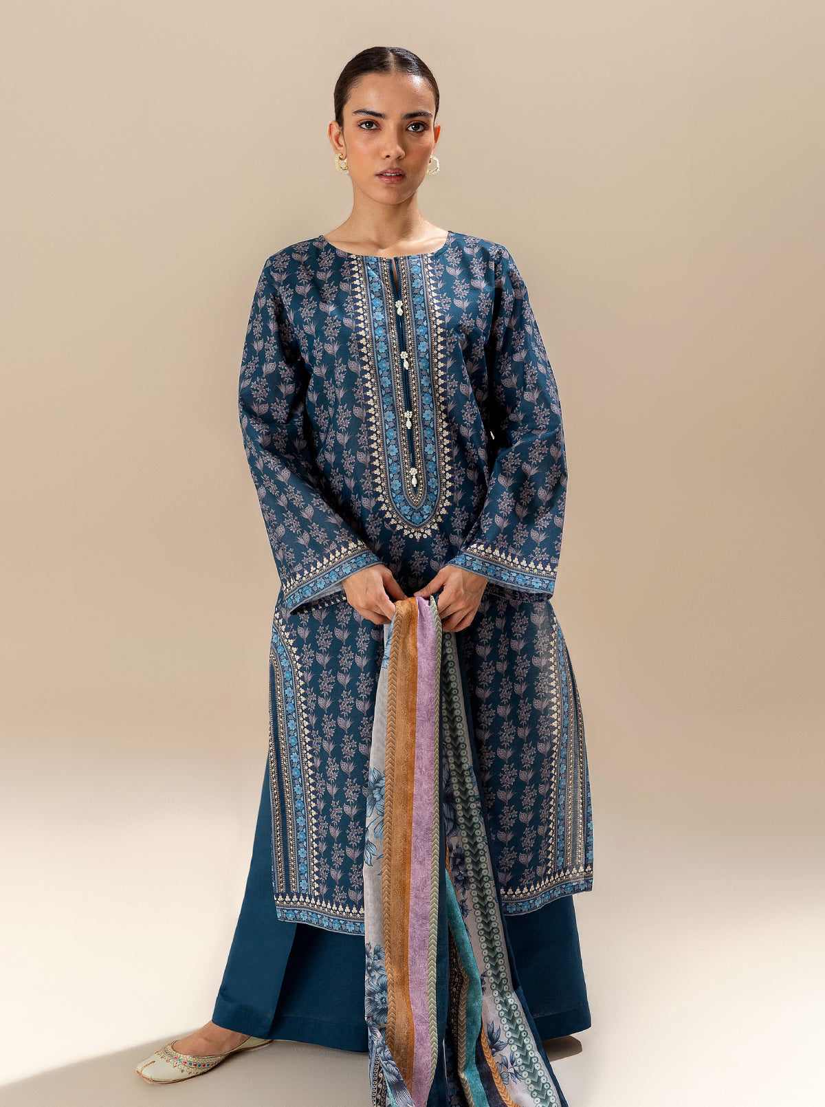 3 PIECE PRINTED LAWN SUIT-MIDNIGHT TRADITION BT-MORBAGH SU_24   