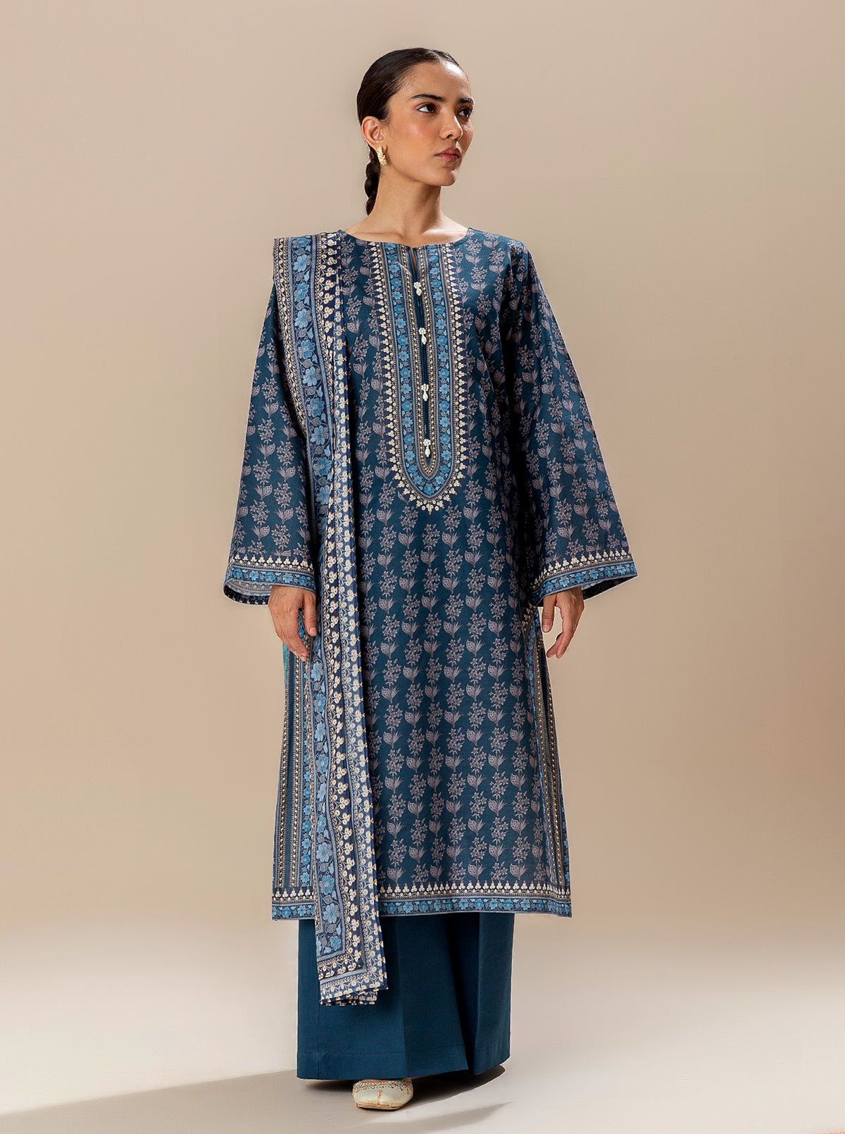 3 PIECE PRINTED LAWN SUIT-MIDNIGHT TRADITION BT-MORBAGH SU_24   