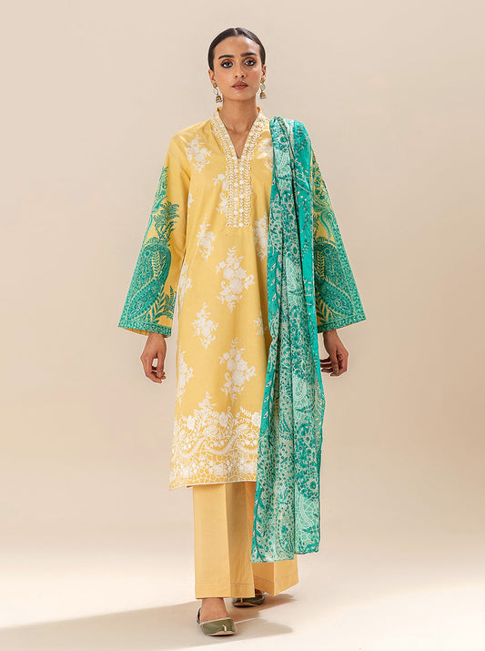 3 PIECE EMBROIDERED LAWN SUIT-SUNSHINE BREEZE BT-MORBAGH SU_24   