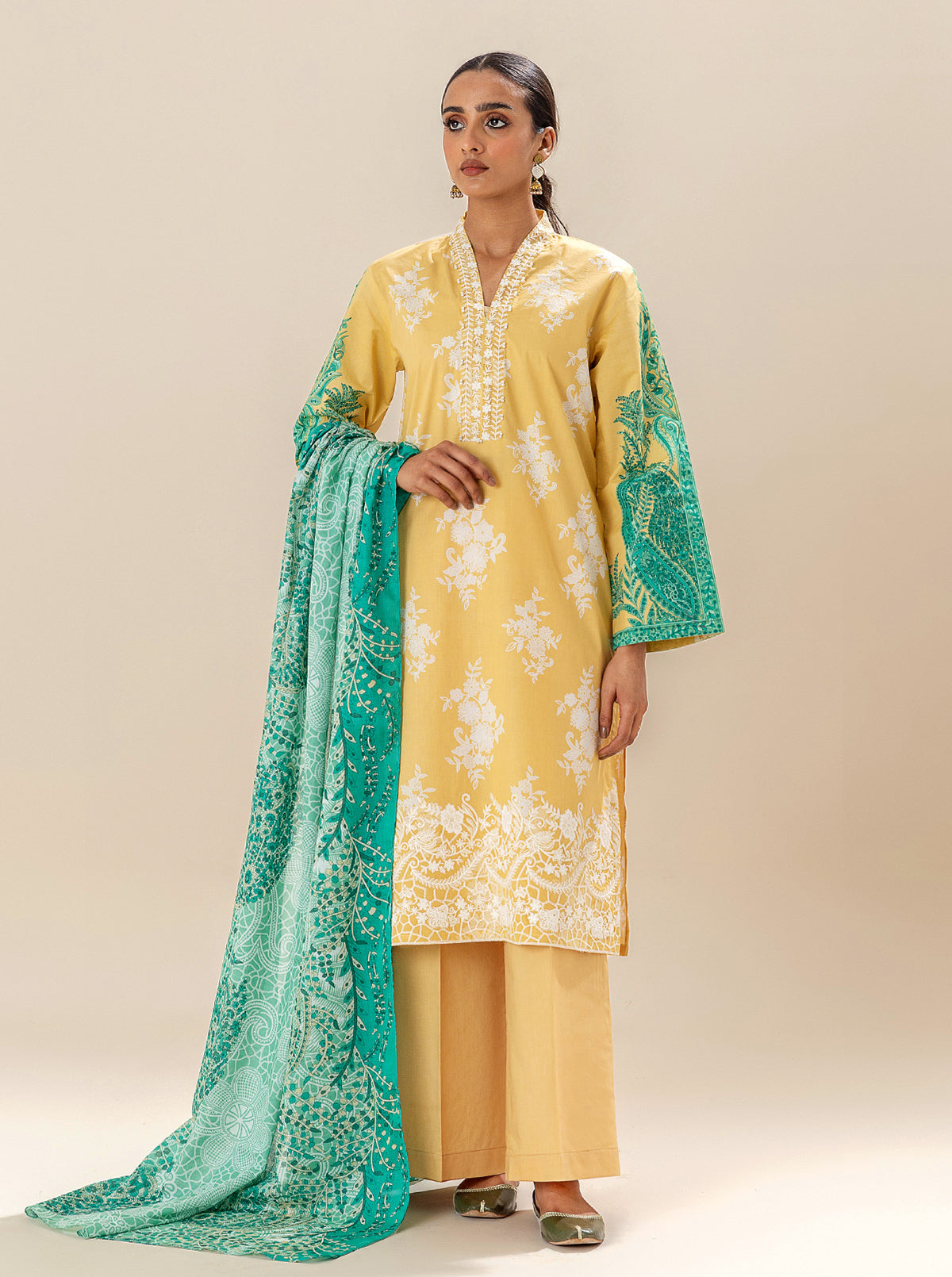 3 PIECE EMBROIDERED LAWN SUIT-SUNSHINE BREEZE BT-MORBAGH SU_24   