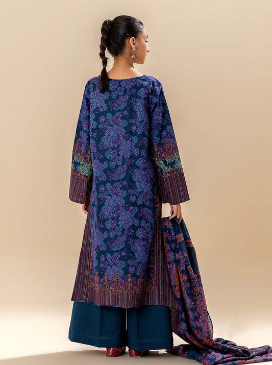 3 PIECE PRINTED LAWN SUIT-SEA CORAL BT-MORBAGH SU_24   