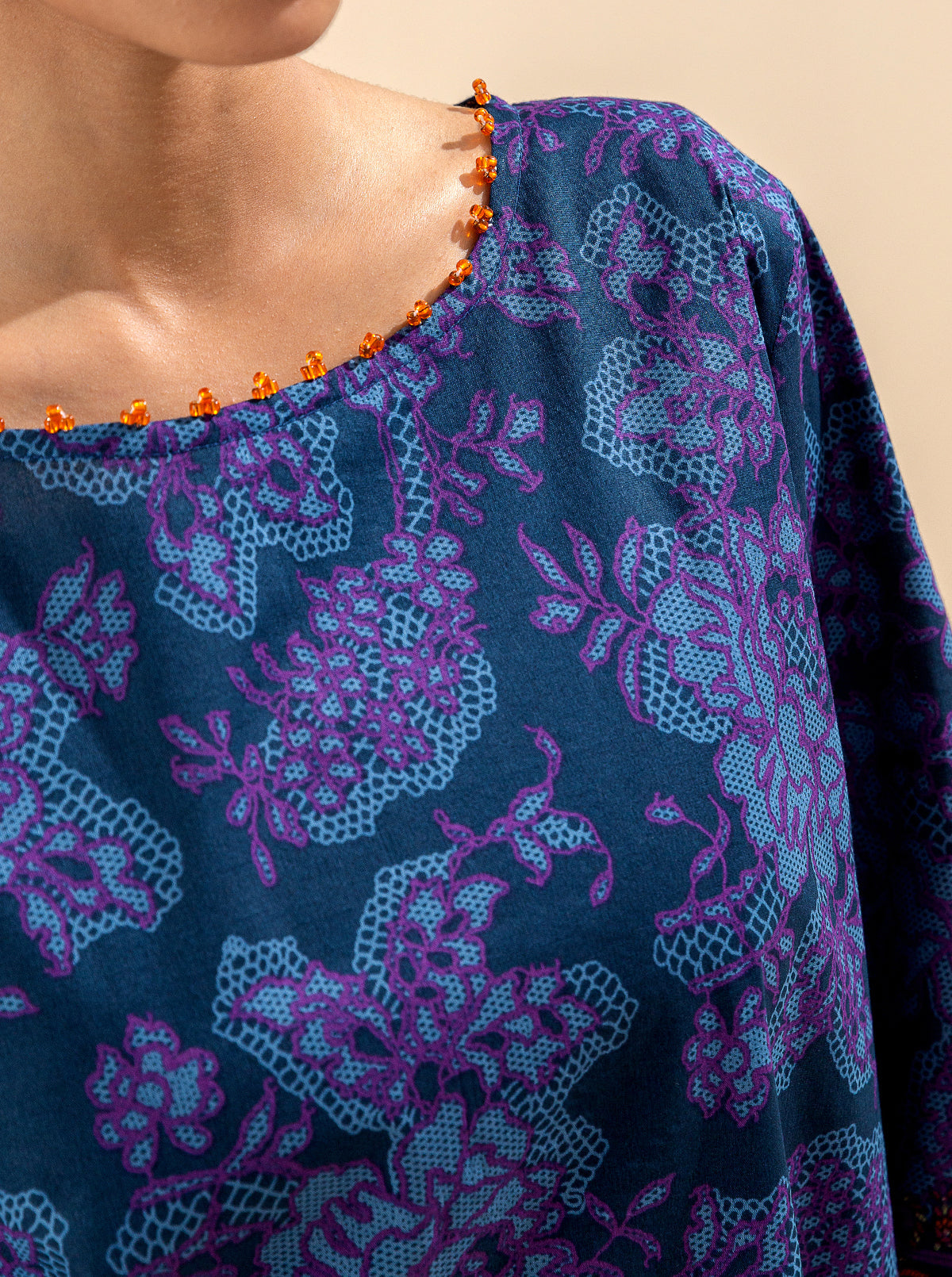 3 PIECE PRINTED LAWN SUIT-SEA CORAL BT-MORBAGH SU_24   