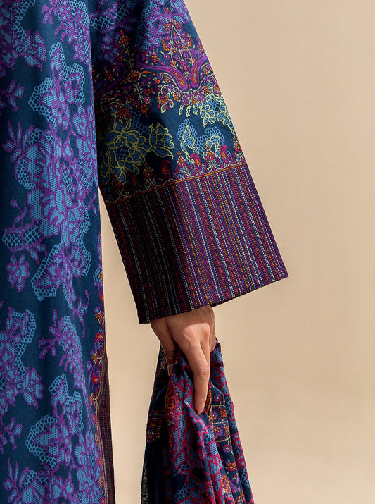 3 PIECE PRINTED LAWN SUIT-SEA CORAL BT-MORBAGH SU_24   