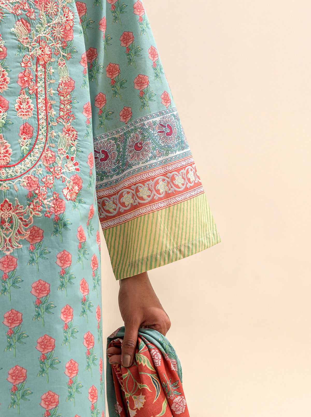 3 PIECE EMBROIDERED LAWN SUIT-SEA CORAL BT-MORBAGH SU_24   