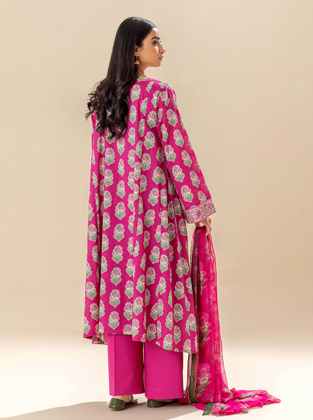 3 PIECE PRINTED LAWN SUIT - SERENE PINKS BT-MORBAGH SU_24   