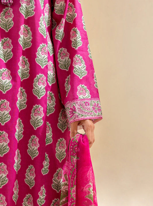 3 PIECE PRINTED LAWN SUIT - SERENE PINKS BT-MORBAGH SU_24   