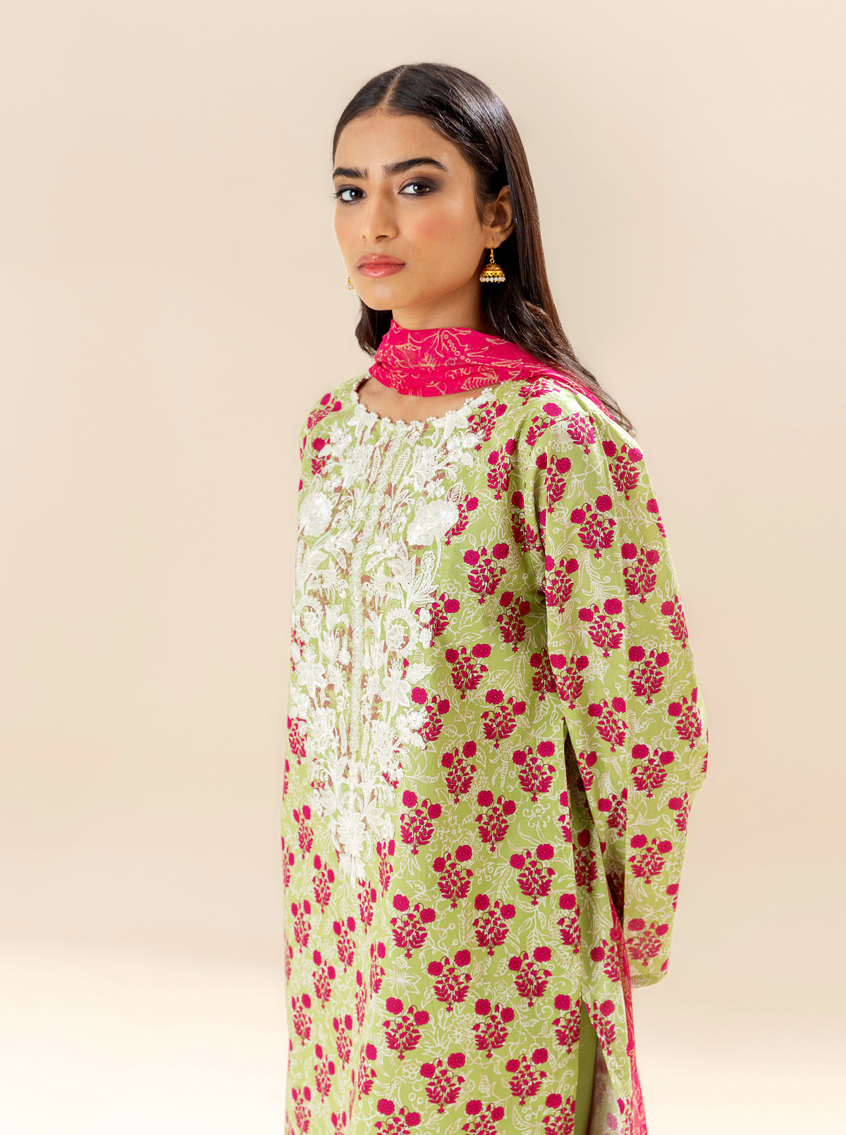 3 PIECE EMBROIDERED LAWN SUIT - MEADOW GRASS BT-MORBAGH SU_24   