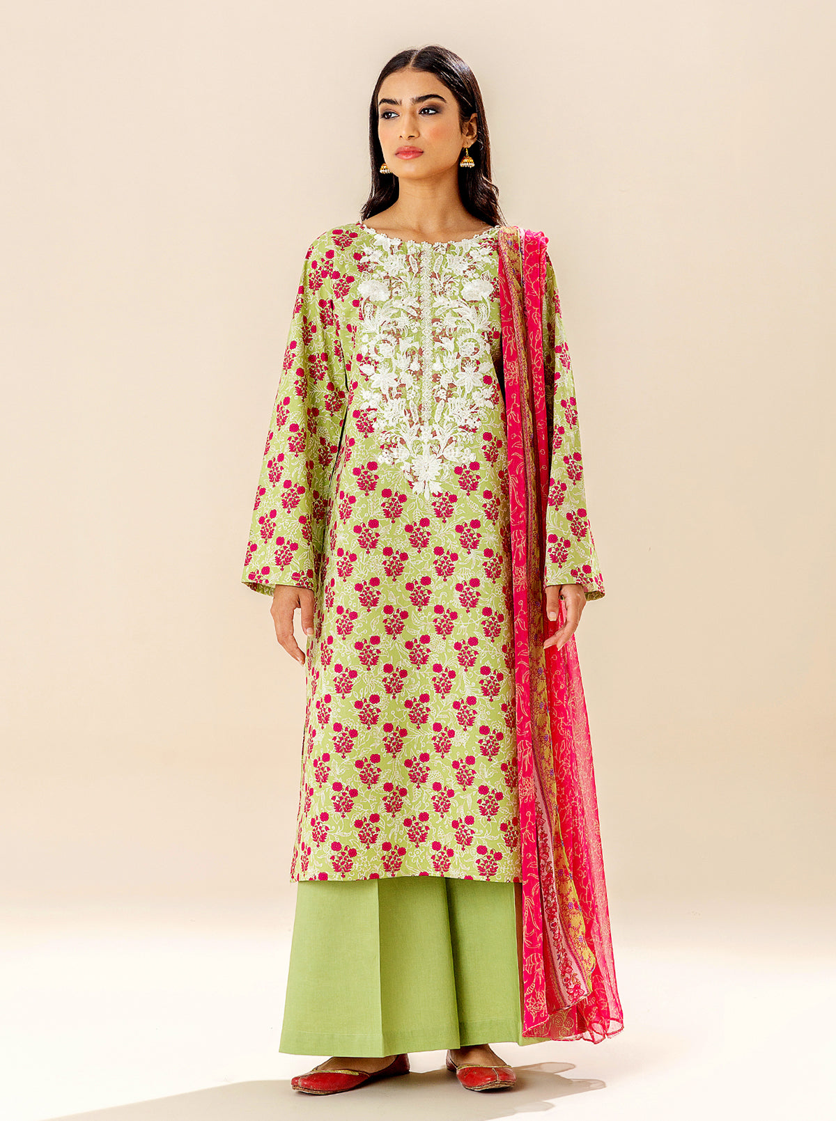 3 PIECE EMBROIDERED LAWN SUIT - MEADOW GRASS BT-MORBAGH SU_24   