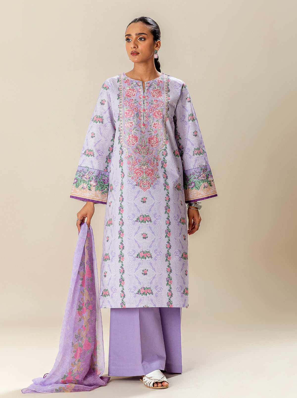 3 PIECE EMBROIDERED SUIT-LILAC FANTASY BT-MORBAGH SU_24   