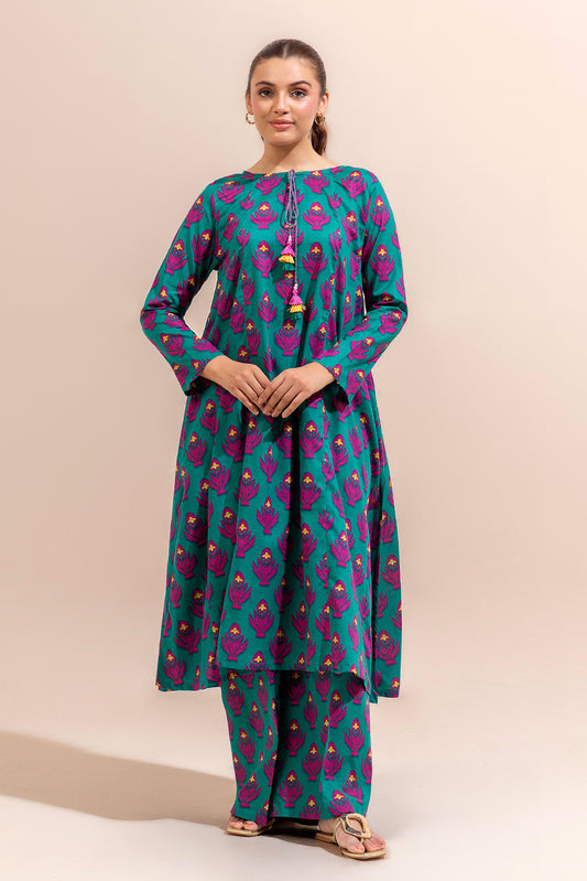 2 PIECE PRINTED LAWN SUIT-VIVID EVENING (UNSTITCHED)