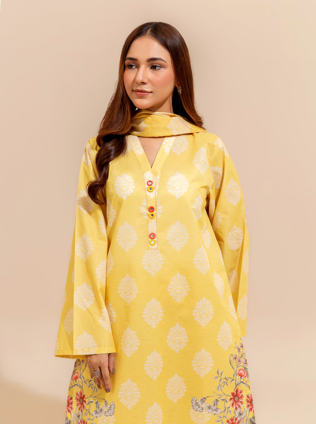 2 PIECE PRINTED LAWN SUIT-HUE MYSTERY BT-MORBAGH SU_24   