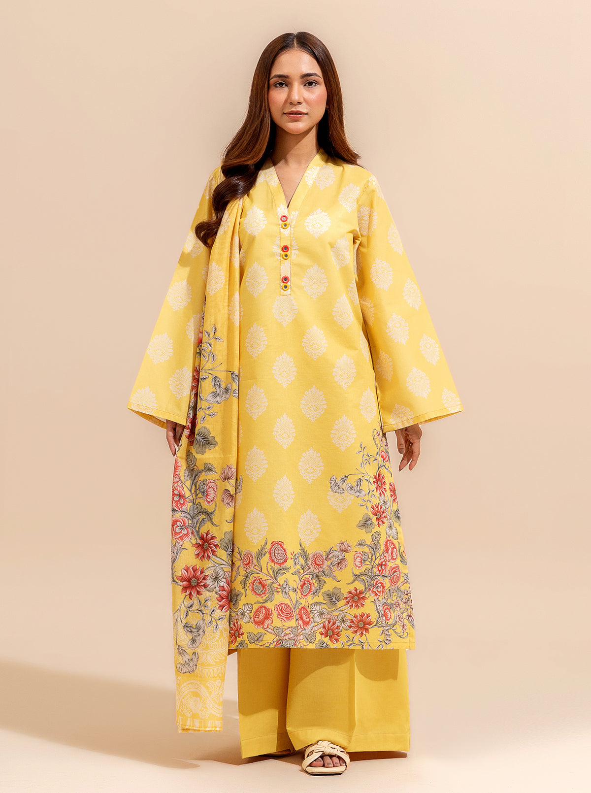 2 PIECE PRINTED LAWN SUIT-HUE MYSTERY BT-MORBAGH SU_24   