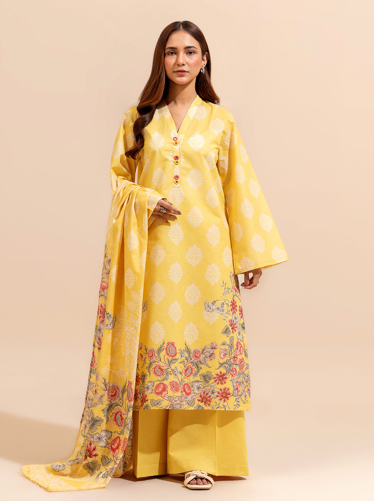 2 PIECE PRINTED LAWN SUIT-HUE MYSTERY BT-MORBAGH SU_24   