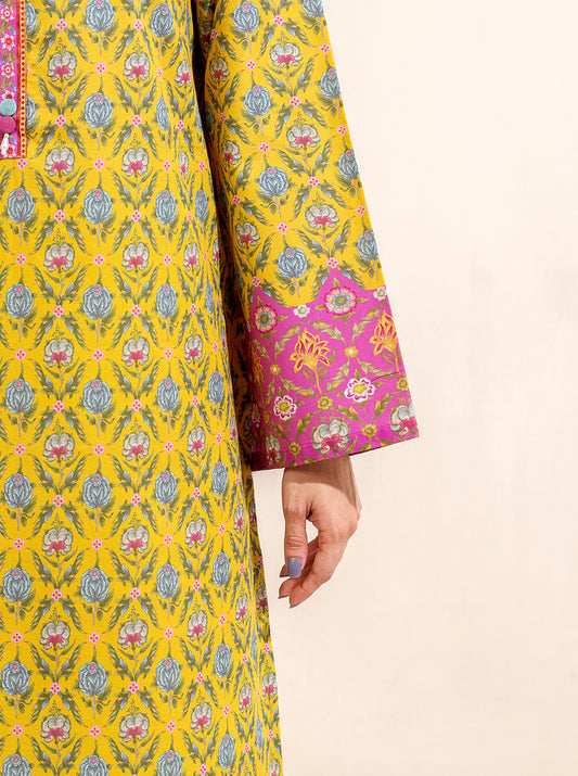 2 PIECE PRINTED LAWN SUIT-CANDY SAND (UNSTITCHED)
