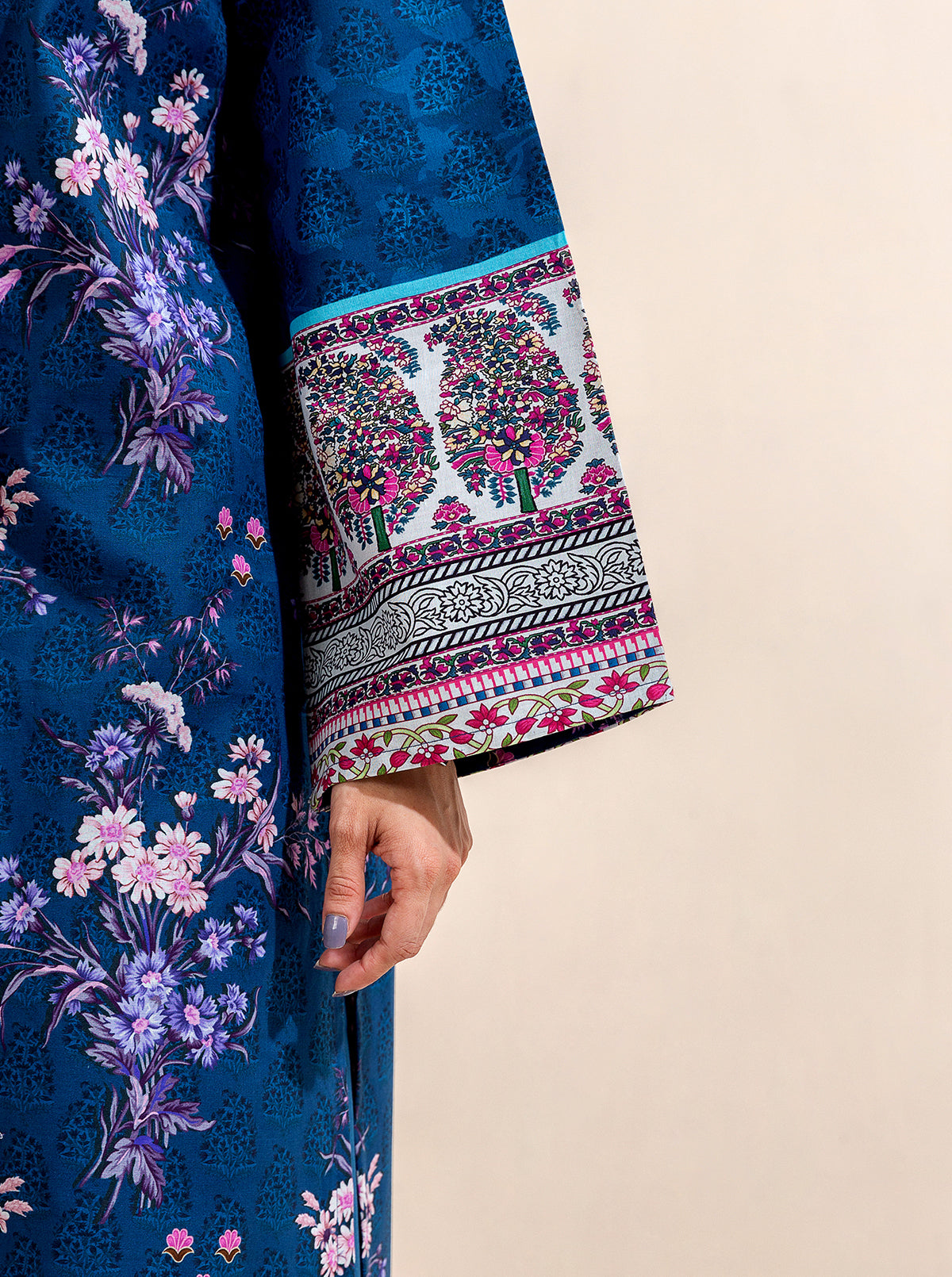 3 PIECE PRINTED LAWN-MIDNIGHT BISMUTH BT-MORBAGH SU_24   