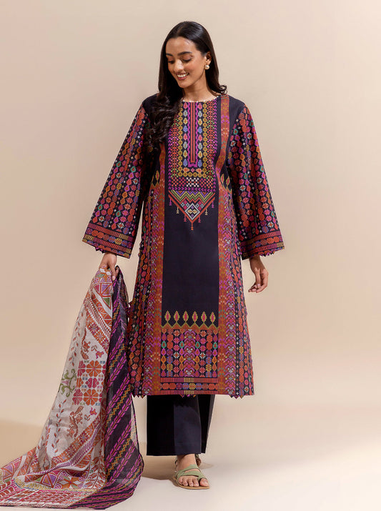 3 PIECE PRINTED LAWN SUIT-KNITTY GRITTY BT-MORBAGH SU_24   