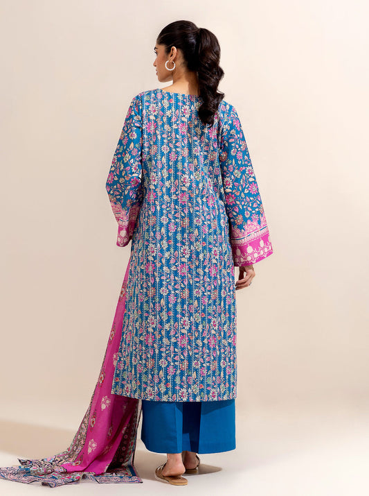 3 PIECE PRINTED LAWN-FLORAL BALANCE BT-MORBAGH SU_24   