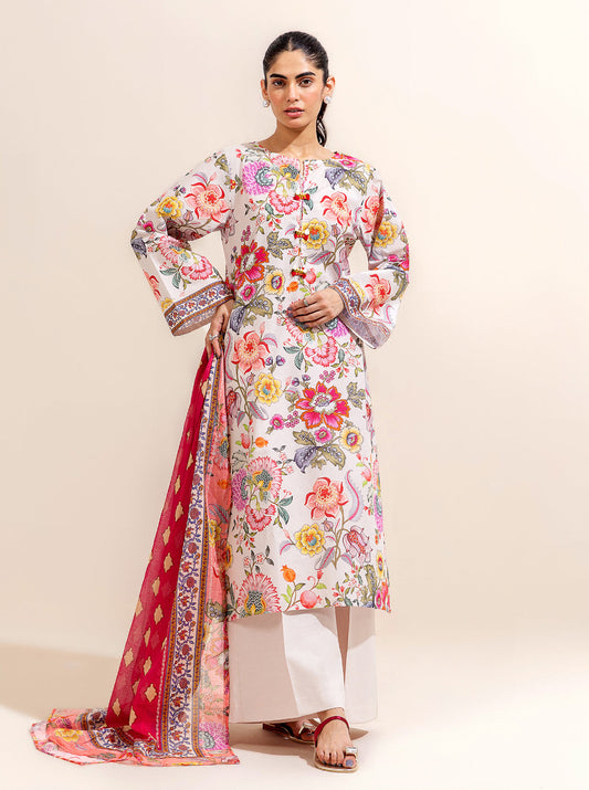 3 PIECE PRINTED LAWN-TRUE BEAUTY BT-MORBAGH SU_24   