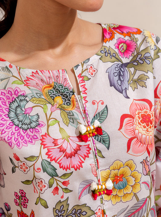 2 PIECE PRINTED LAWN SUIT-TRUE BEAUTY (UNSTITCHED)