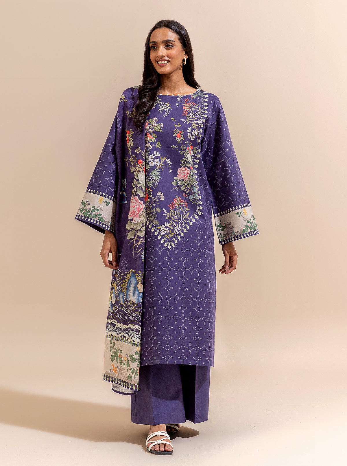 3 PIECE PRINTED LAWN SUIT-CLIFF BREEZE BT-MORBAGH SU_24   